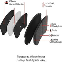 Dynamic 1551-0917- DFC Advanced Brake Pads- Alacsony fém illesztés: Porsche Carrera Carrera 4, 2000- Porsche Carrera 2 Carrera