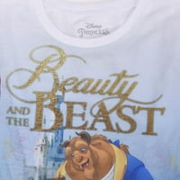 Szépség és a Szörnyeteg lányok szublimált nyomtatott pólója