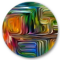 Designart 'színes spirál Fusion III' Modern kör fém fal Art-lemez 29