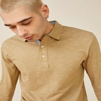 Ingyenes összeszerelés férfi hosszú ujjú texturált mez póló ing