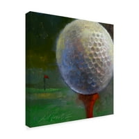 Védjegy képzőművészet 'golflabda központú' vászon művészet Hall Groat Ii