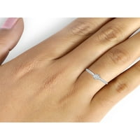 JewelersClub akcentus fehér gyémánt sterling ezüst klaszter gyűrű