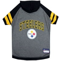 Háziállatok Első NFL Pittsburgh Steelers NFL kapucnis póló kutyák és macskák számára - hűvös póló, csapatok - extra kicsi