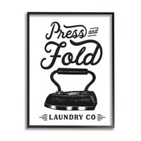 Stupell Industries Press & Fold Antik Vasmosókonyha kifejezés Grafikus Art Fekete Keretezett Art Print Wall művészet, betűkkel