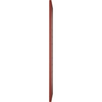 Ekena Millwork 12 W 72 H True Fit PVC vízszintes SLAT keretes modern stílusú rögzített redőnyök, borsvörös