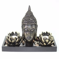 Asztallap Zen Buddha Lotus Tea Világító gyertyatartó lakberendezési pihentető ajándék