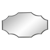 Tyler Dillon téglalap alakú vas 24 43 grafit ezüst beillesztési fali tükörrel