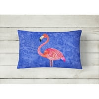 Carolines kincsek 8685PW flamingó vászon szövet dekoratív párna, 12h x16W, Többszínű