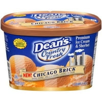 Dean's Country Fresh Chicago Brick Premium Ice Cream & Sherbet, 1. QT