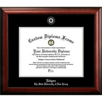 Rutgers Egyetem, New Jersey Állami Egyetem, 14W 11h ezüst dombornyomott Diploma keret