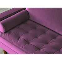 UsprideFurniture Hazen 69,7 '' Velvet négyzet alakú kar kanapé, lila