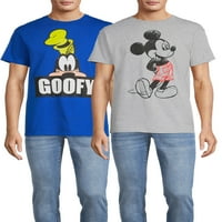 A Disney férfi karakter grafikus póló-készlete, 2-csomag