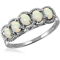 JewelersClub Opal Ring Birthstone Jewelry - 0. Karát opál 0. Sterling ezüst gyűrűs ékszerek - drágakő gyűrűk hypoallergén 0.