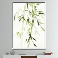 Designart 'Simplist bambusz levelek II' Lake House keretes vászon