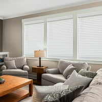 Chicology Fau Wood Blinds ablakárnyalatok ablakkezelések fehér, 54 W 72 H