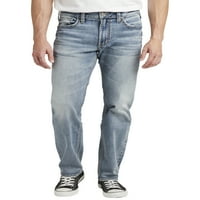 Silver Jeans Co. férfiak Eddie Riensed Fit kúpos láb farmer, derékméret 28-44