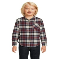 Wrangler Boys hosszú ujjú flanel ing, Méret 4- és Husky