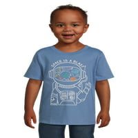 Garanimals kisgyermek fiú rövid ujjú grafikus póló, méretek 12M-5T