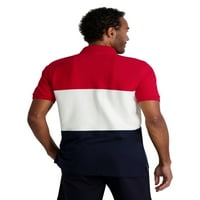 Chaps férfiak klasszikus illeszkedése colorblocked pique póló, méretek xs-4xb