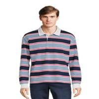 Grayson Social Férfi és Nagy Férfi Stripe hosszú ujjú póló, S-3XL méretű póló