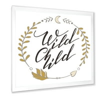 Designart 'Wild Child a nyilak alatt körözve „Hagyományos keretes művészeti nyomtatás