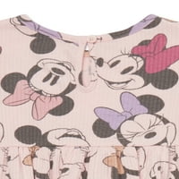 Disney Minnie egér kislányok teteje, nadrág és fejpánt, 3 darabos készlet, méretek 0 3 hónap