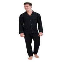 A Hanes férfiak UltraSoft lélegző pamut modális szakaszos pizsama szett, 2 darab, S-5XL méretű
