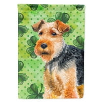 Carolines Treasures BB9874GF Welsh Terrier St Patricks zászló kert mérete kicsi, többszínű