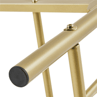 Alden Design Metal Platform Twin XL ágy magas fejlécekkel, antik arany