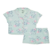 Az Aristocats kisgyermek lány nyomtatott pizsama szett, 2 darab, méretek 2T-5T