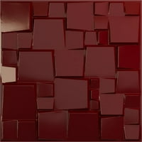 Ekena Millwork 5 8 W 5 8 H Modern négyzet alakú endurawall dekoratív 3D -s fali panel, Gloss Merlot