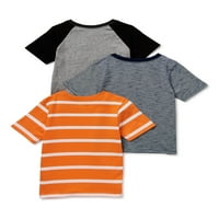 Garanimals Baby Boy & Toddler Boy Pocket & Stripe pólók Multipack, 3-Pack, 12m-5T