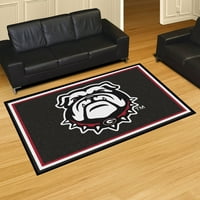 Georgia Black New Bulldog 5'x8 'szőnyeg