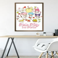 Hello Kitty és barátai-Kawaii kedvenc ízek fali poszter, 22.375 34 keretes