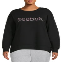 Reebok Women's Plus Size Fleece Crewneck Sweatshirt