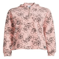 Disney Mickey Mouse Juniors Allover Print Plüss gyapjú pulóver