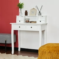 Faírás íróasztal, modern hiúság asztal fiókokkal és leszerelhető asztali tárolás a hálószobához, iroda