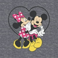 Juniors 'Mickey & Minnie Heart grafikus rövid ujjú póló