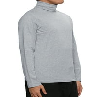Egyedi olcsó férfiak könnyű hosszú ujjú pulóver felső teknős póló
