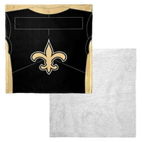 New Orleans Saints NFL Jersey Személyre szabott Selyem Touch Sherpa dobó takaró, 50 60