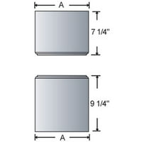 Ekena Millwork 10 W 04'h Craftsman Classic Square nem társított, dupla emelt panel oszlop, standard tőke és standard bázis