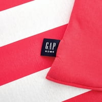 Gap Home Kids Rugby Stripe póló puha mez organikus pamutkeverék-vigasztaló szett, iker, piros, 2 darabok
