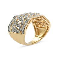 Imperial 10K sárga arany 1 2ct tw gyémánt kubai link férfi gyűrű