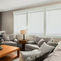 Chicology Fau Wood Blinds ablakárnyalatok ablakkezelések fehér, 64 W 36 H