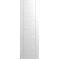 Ekena Millwork 15 W 67 H True Fit PVC vízszintes Slat keretes modern stílusú rögzített redőnyök, fehér