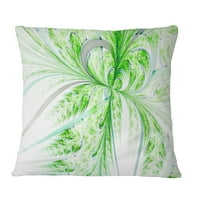 Designart Green Grungy Floral Fractal Formes - Virágos dobás párna - 18x18