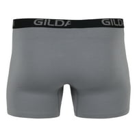 Gildan Férfi Pamut Stretch normál láb Boxer alsónadrág, 5-csomag, S-2XL méretek, 6 Inseam