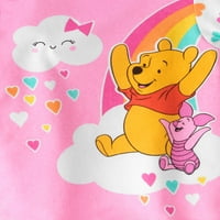 Winnie a pooh kislány pamut szorosan illeszkedő pizsamát, szettet