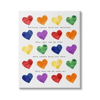 A Stupell Industries CSAK LOVE MLK idézi a gyermekek sokféleségének szívét grafikus galéria-csomagolt vászon nyomtatott fali