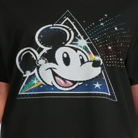 A Disney női Mickey Mouse Strastone grafikus póló rövid hüvelyekkel, méretű xs-xxxl